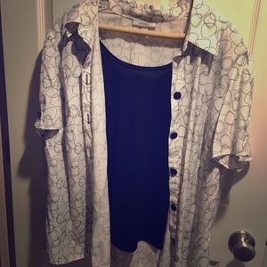 One piece shirt 22/24 dress barn